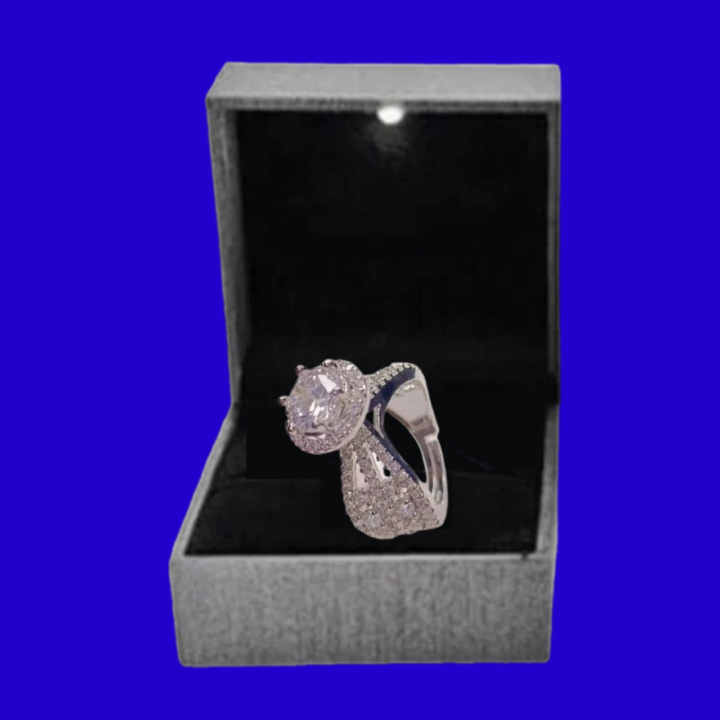 Simon G Stone Diamond Pave Engagement Ring